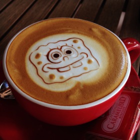 Spongebob Latte Art
