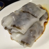 Steamed Cheong Fun stuffed with Preserved Turnip